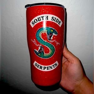 Riverdale Southside Serpents -New- Red Glitter stainless steel 20oz Tumbler